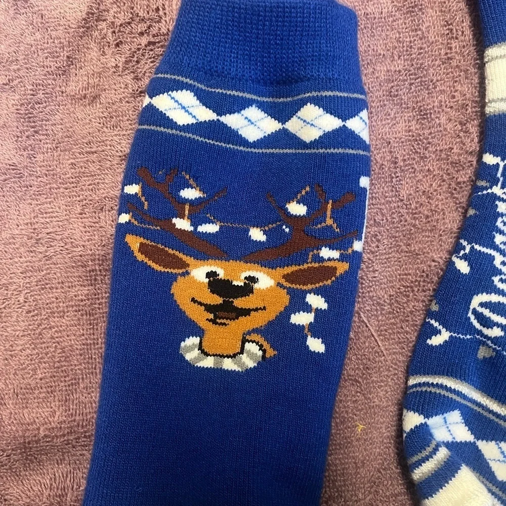 Blue and White Doger’s Socks